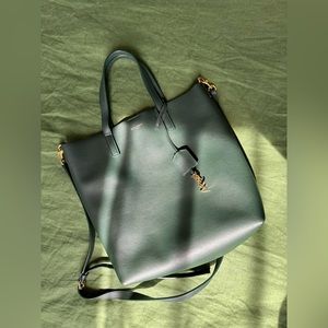 Saint Laurent North/South Toy Tote Green